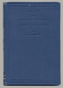 The book featured in this post, Advertisement Copy Writing by J C Toohill